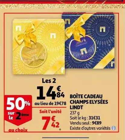 boîte cadeau champs élysées lindt