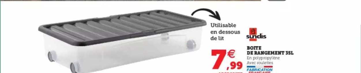 Boîte De Rangement 35 L Sundis