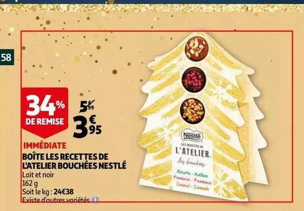 boîte les recettes de l'atelier bouchées nestlé