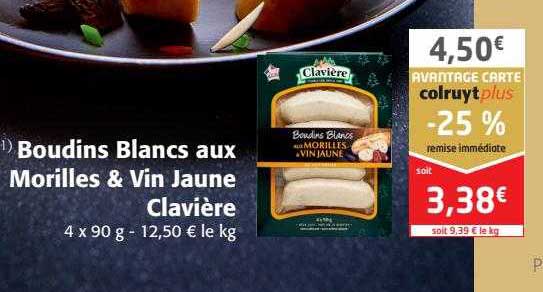 Boudins Blancs Aux Morilles & Vin Jaune Clavière