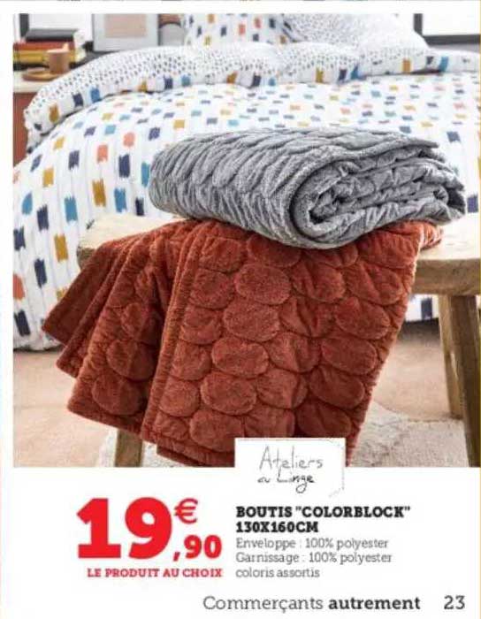 boutis "colorblock" 130 x 160 cm