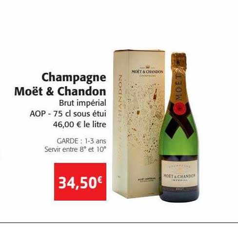 champagne moët & chandon brut impérial aop