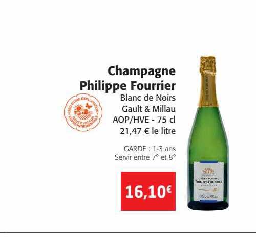 Champagne Philippe Fourrier Blanc De Noirs Gault & Millau Aop Hve