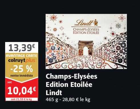 champs-élysées édition étoilée lindt