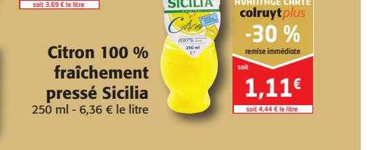 ciron 100% fraîchement pressé sicilia