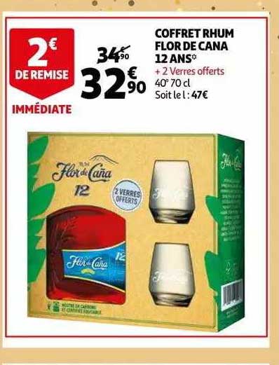 coffret rhum flor de cana 12 ans