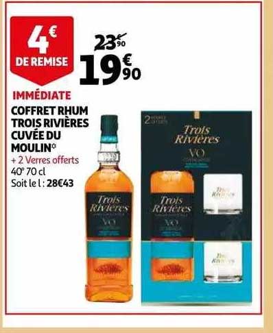 coffret rhum trois rivières cuvée du moulin