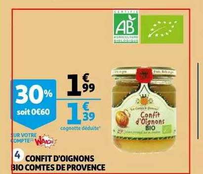 Confit D'oignons Bio Comtes De Provence