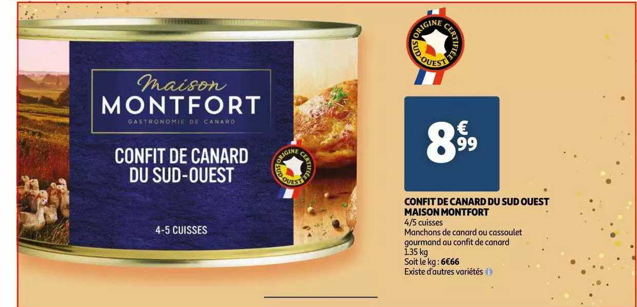 confit de canard du sud ouest maison montfort