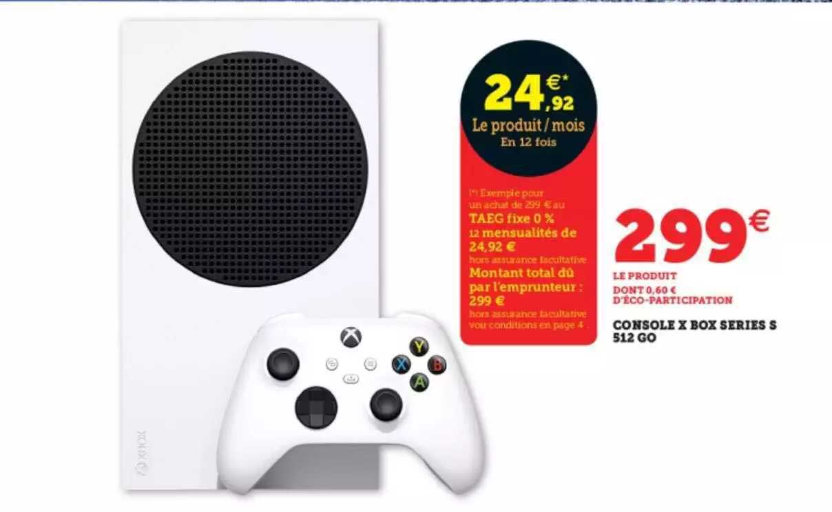 console x box séries s 512 go