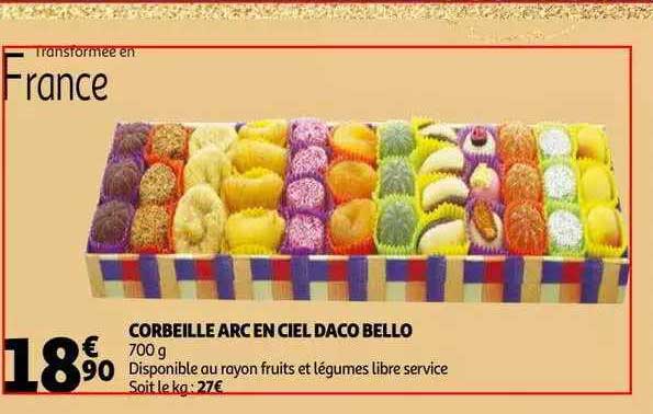 corbeille arc en ciel daco bello