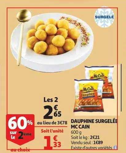 dauphine surgelée mc cain