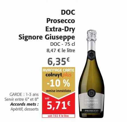 doc prosecco extra-dry signore giuseppe