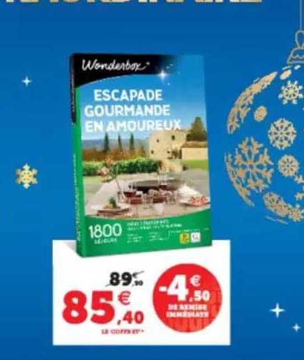 escapade gourmande en amoureux wonderbox