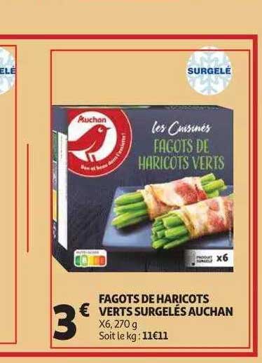 fagots de haricots verts surgelés auchan