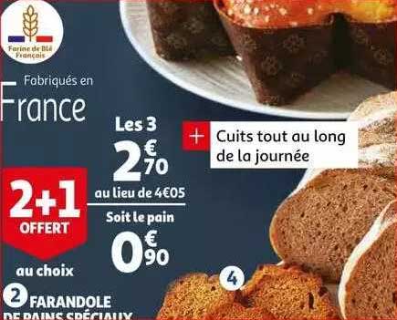 farandole de pains spéciaux