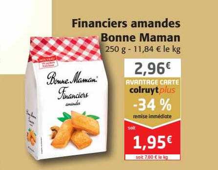 financiers amandes bonne maman
