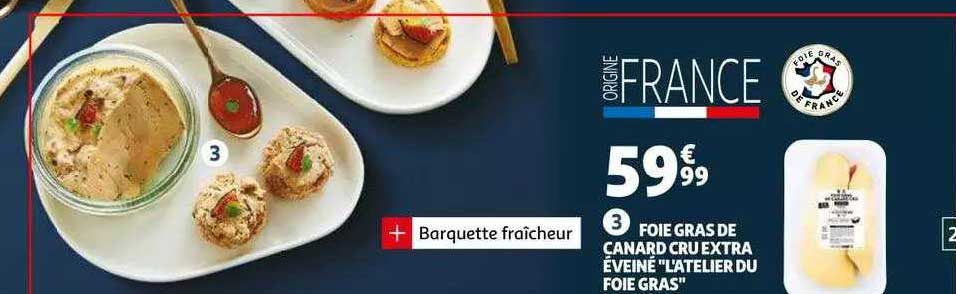 foie gras de canard cru extra éveiné "l'atelier du foie gras"