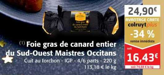 foie gras de canard entier du sud-ouest maistres occitans