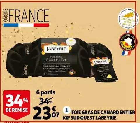 foie gras de canard entier igp sud ouest labeyrie