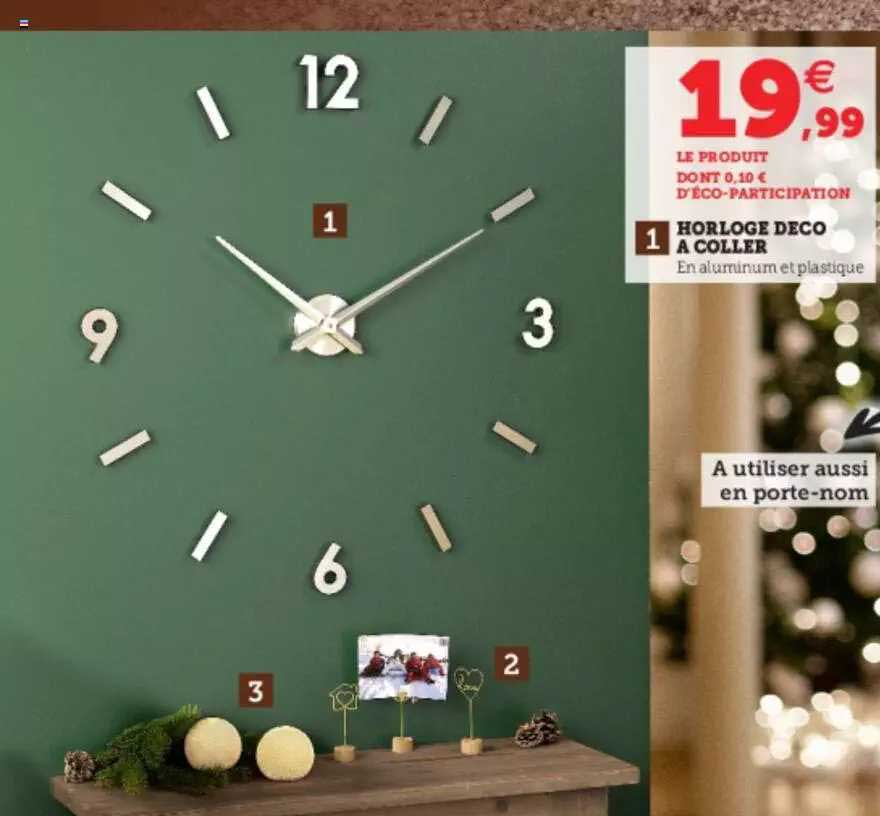 horloge deco à coller