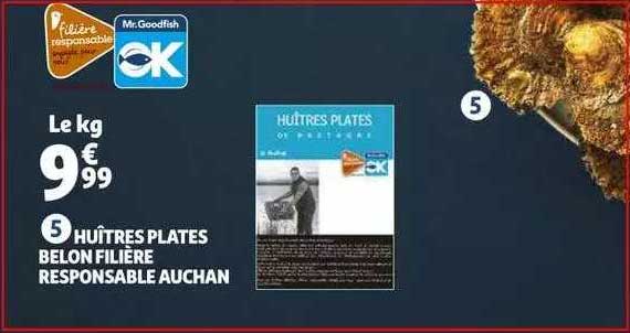 huîtres plates belon filière responsable auchan