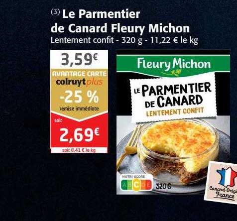 le parmentier de canard fleury michel