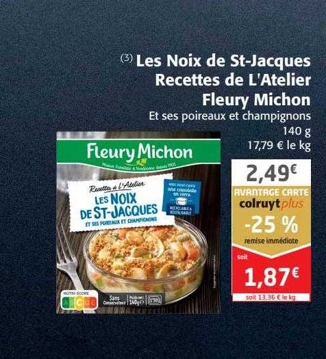 les noix de st-jacques recettes de l'atelier fleury michon