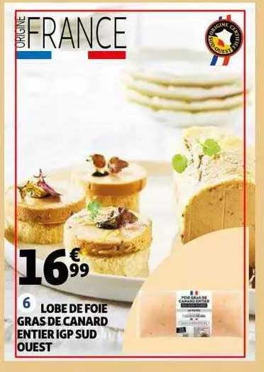 lobe de foie gras de canard entier igp sud ouest