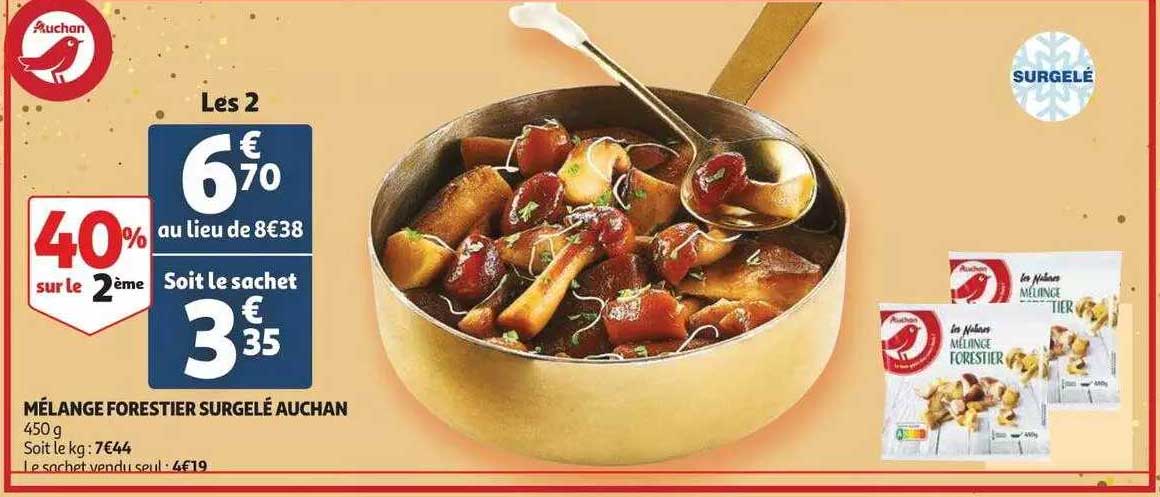 mélange forestier surgelé auchan