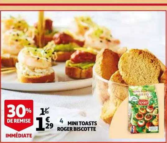 minitoasts roger biscotte 30% de remise immédiate
