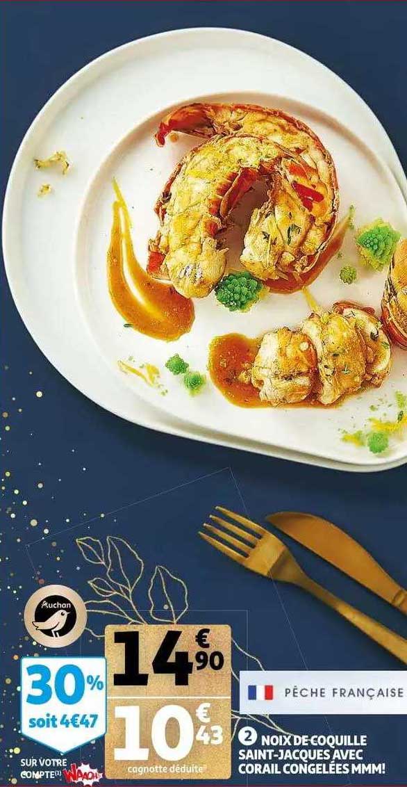 noix de coquille saint-jacques avec corail congelées mmm!