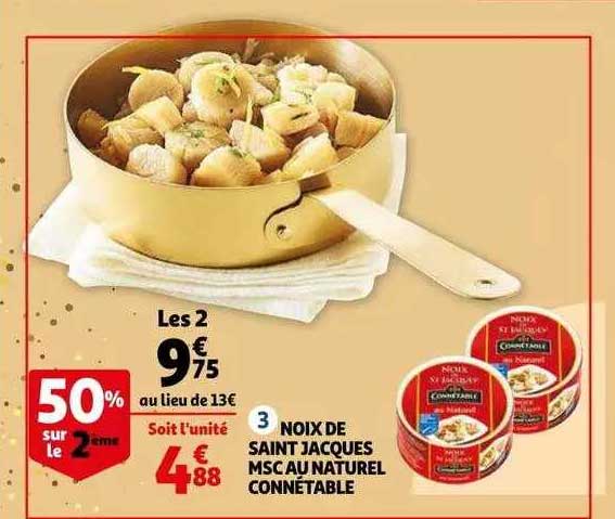 noix de saint jacques msc au naturel connétable