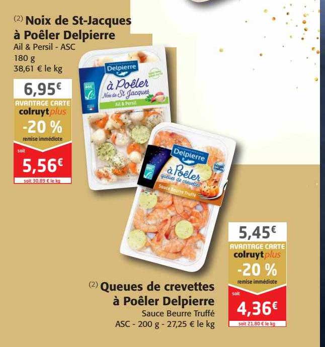 Noix De St-jacques à Poêler Delpierre, Queues De Crevettes à Poêler Delpierre