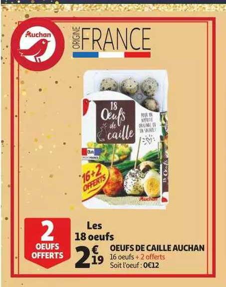 oeufs de caille auchan