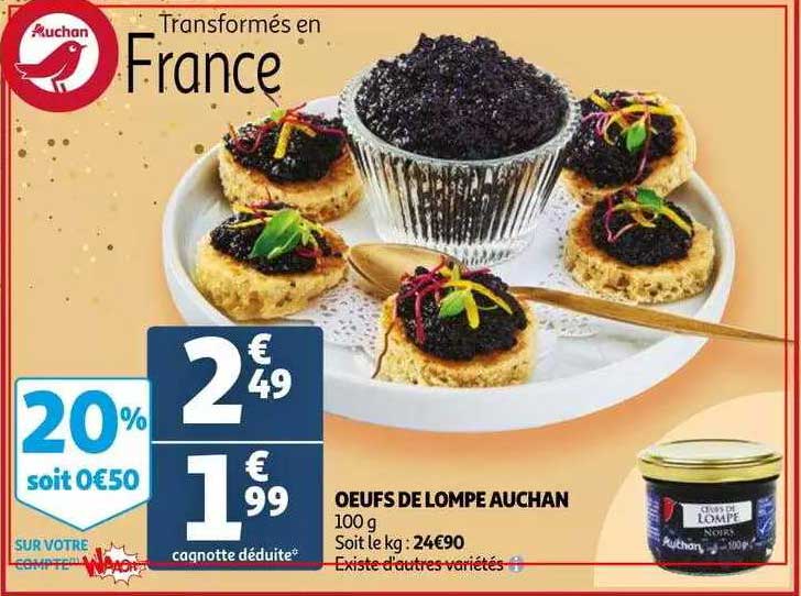 oeufs de lompe auchan