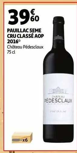 paullac 5ème cru classé aop 2016 château pédesclaux