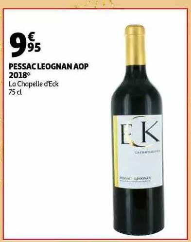 pessac leognan aop 2018 la chapelle d'eck