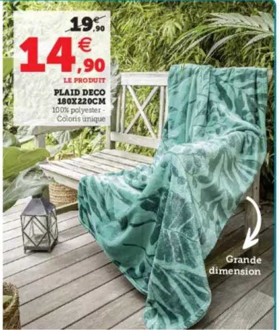 Plaid Déco 180 X 220 Cm