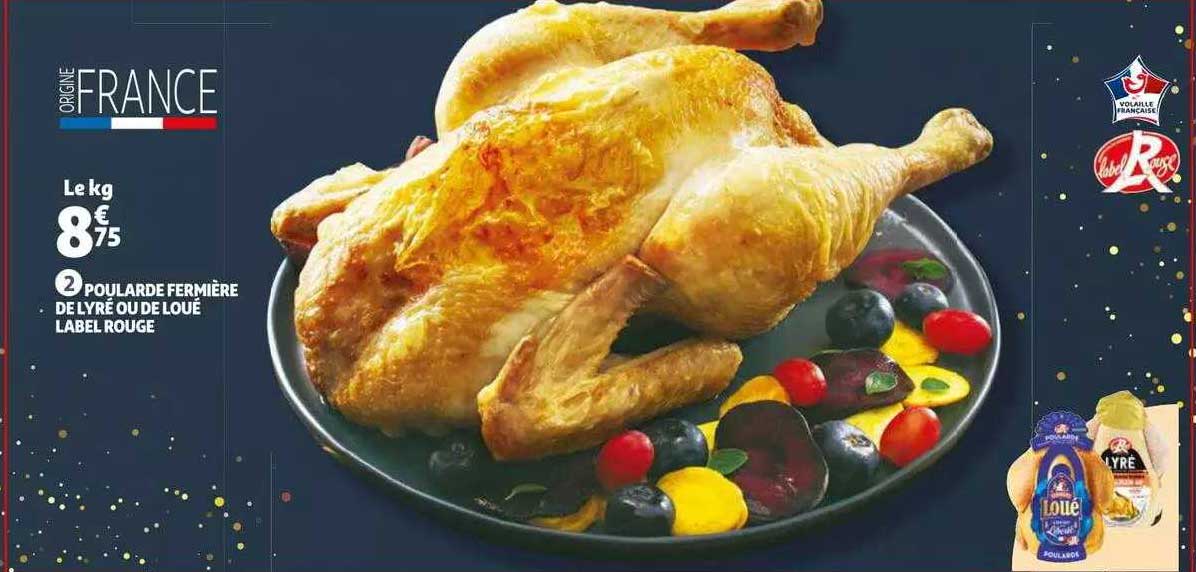 poularde fermière de lyré ou de loué label rouge