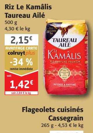 riz le kamâlis taureau ailé, flageolets cuisinés cassegrain