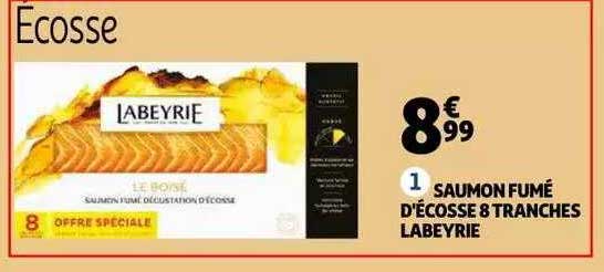 saumon fumé d'écosse 8 tranches labeyrie