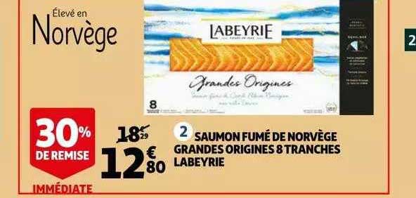 Saumon Fumé De Norvège Grandes Origines 8 Tranches Labeyrie