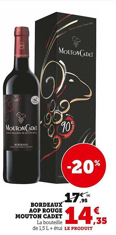 bordeaux aop rouge mouton cadet