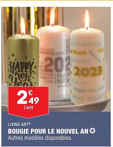 bougie pour le nouvel an living art