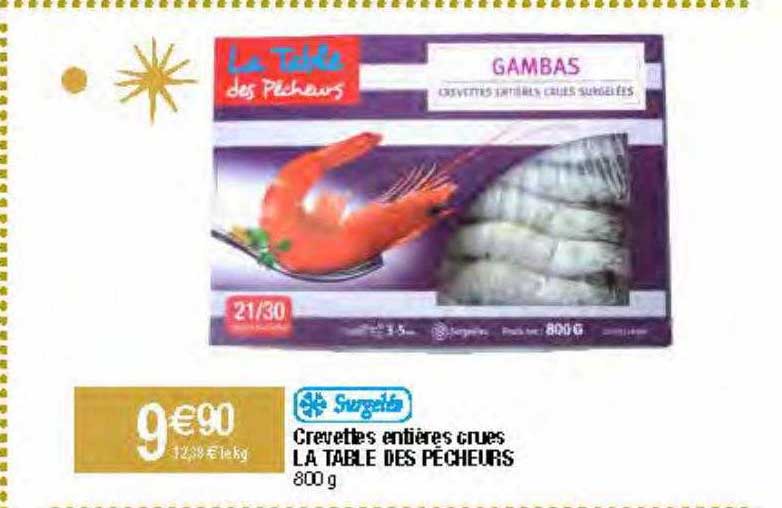 crevettes entières crues la table des pêcheurs