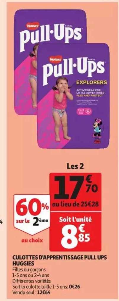 culottes d'apprentissage pull ups huggies