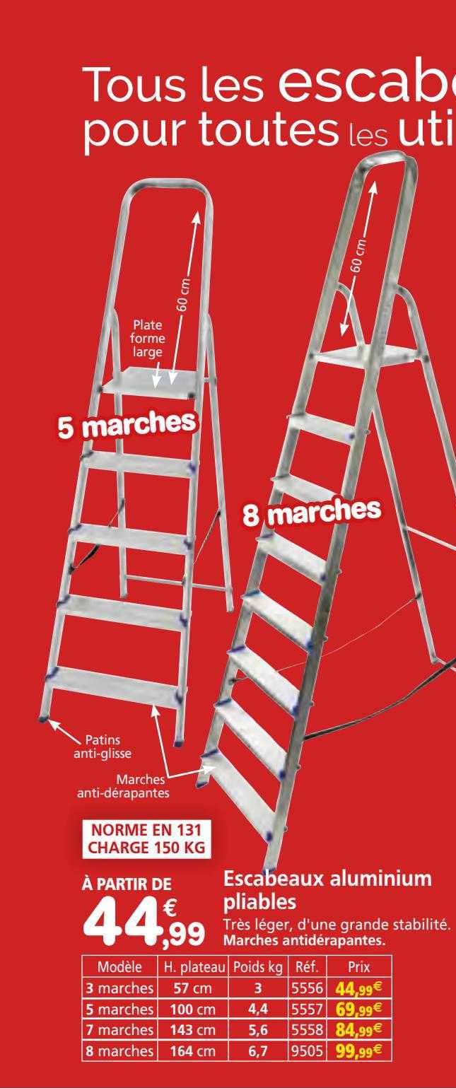 escabeaux aluminium pliables