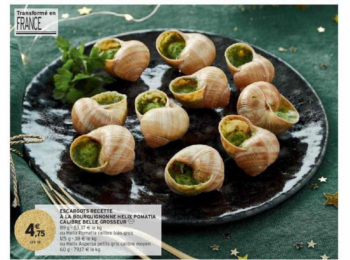 escargots recette à la bourguignonne hélix pomatia calibre belle grosseur