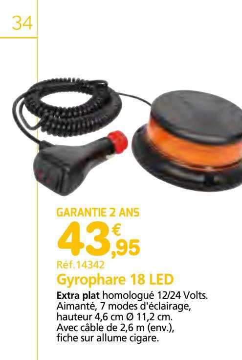 gyrophare 18 led